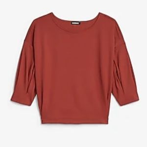 Express pleated sleeve top